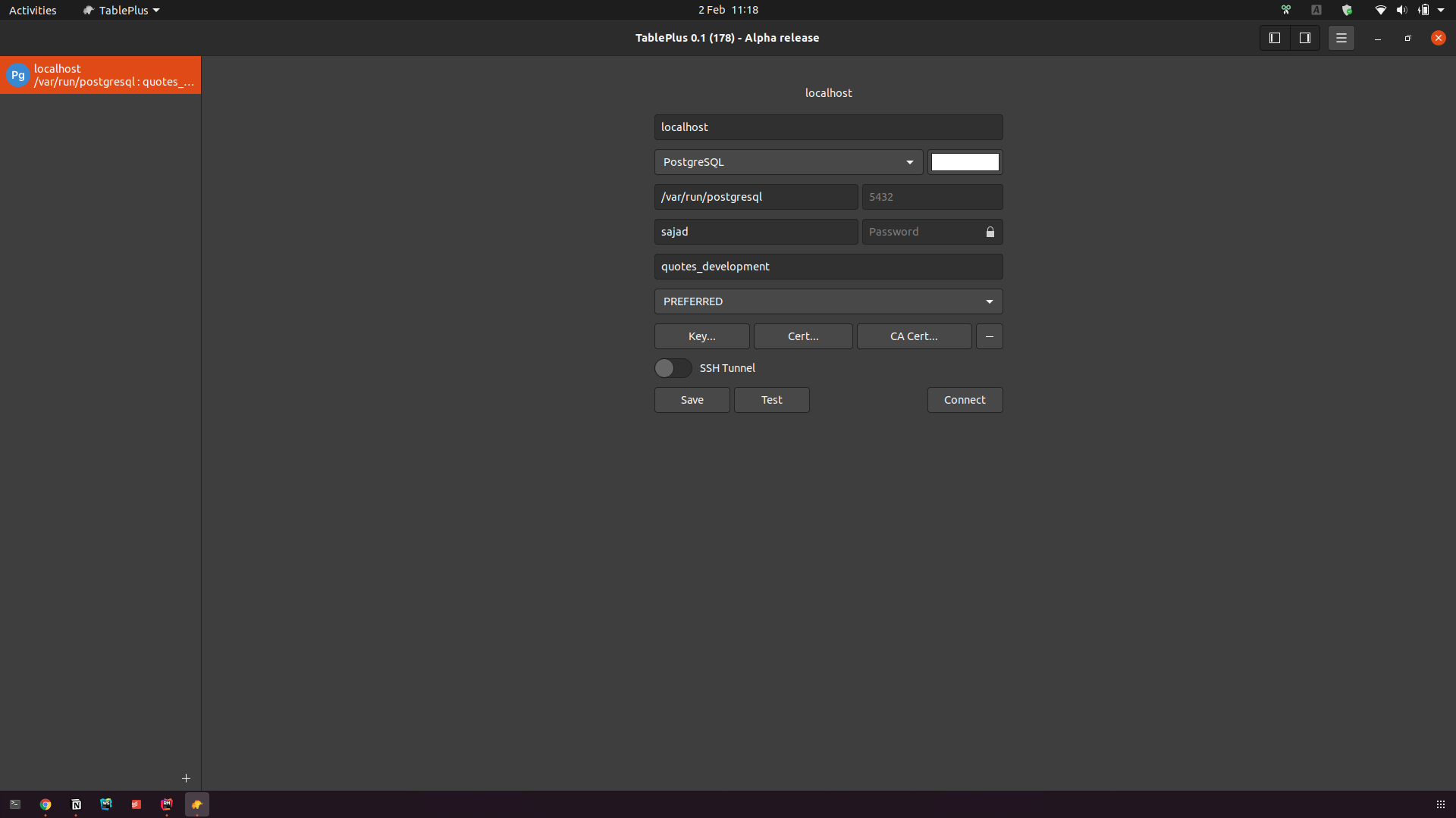 connect-tableplus-to-postgres-via-unix-socket-sajad-torkamani