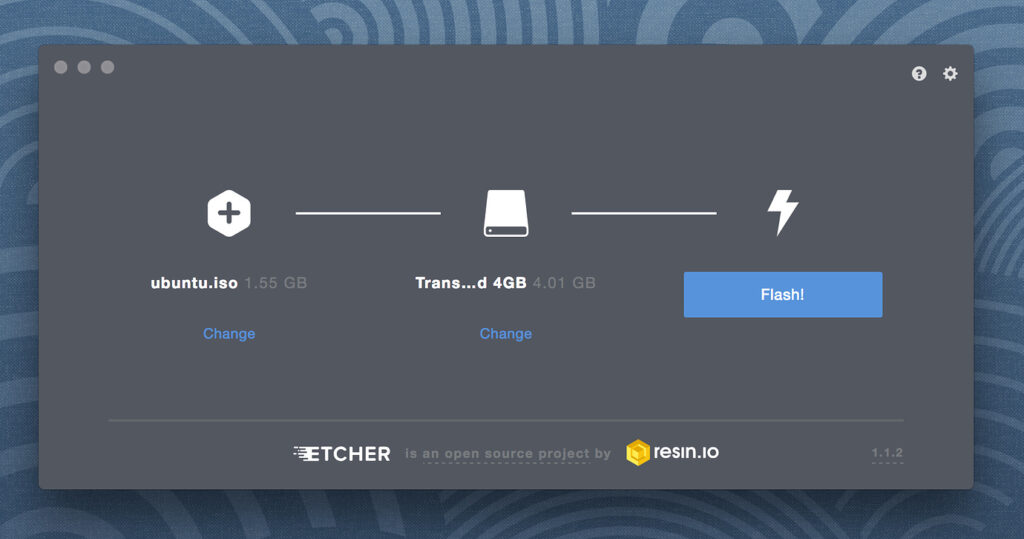 Use Etcher to create Bootable USB stick.
