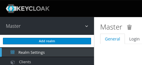 Keycloak: create a realm