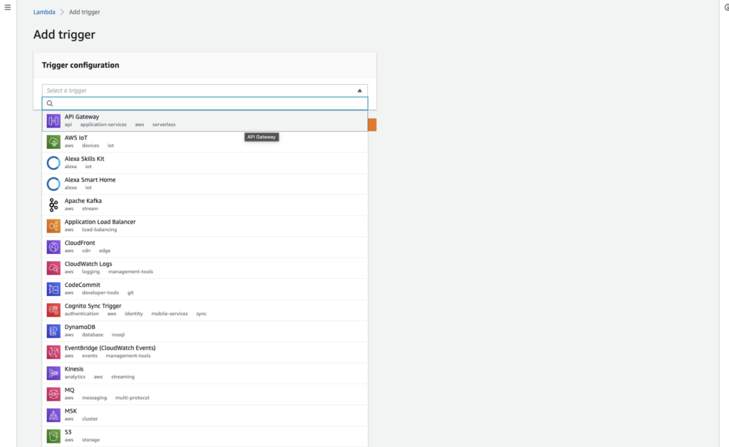 Triggering an AWS Lambda