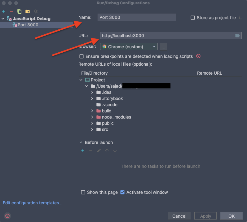 How to debug client-side JavaScript with the Webstorm debugger