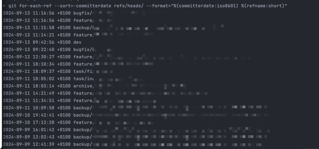 Show branches by commit date