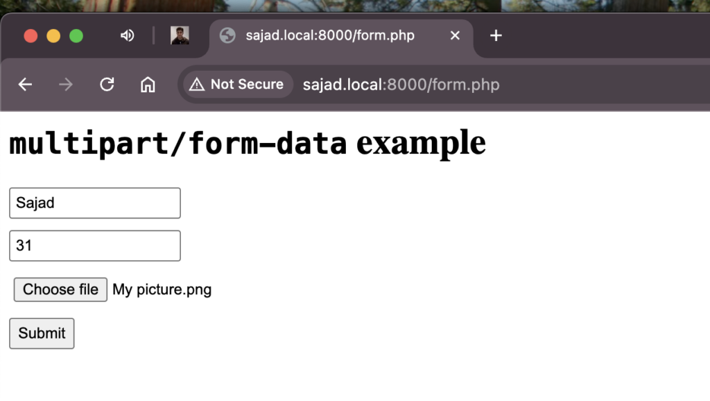 multipart/form-data